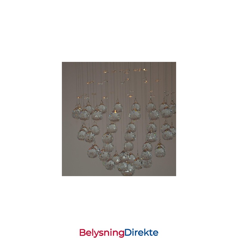 Tradisjonell Klassisk Krystallkrom Metall Innfelt Montering