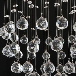 Tradisjonell Klassisk Krystallkrom Metall Innfelt Montering