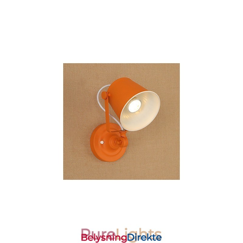 Malt Stålvegglampe Dum Svart Amerikansk Kaffedekorasjon Retro Vegglampe Lyssabellampe På Vegg