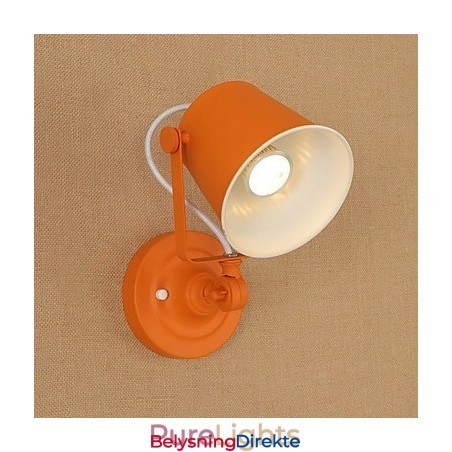 Malt Stålvegglampe Dum Svart Amerikansk Kaffedekorasjon Retro Vegglampe Lyssabellampe På Vegg