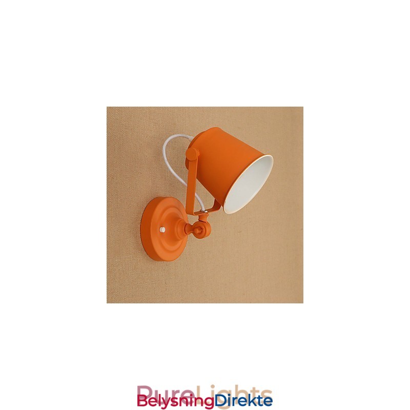 Malt Stålvegglampe Dum Svart Amerikansk Kaffedekorasjon Retro Vegglampe Lyssabellampe På Vegg