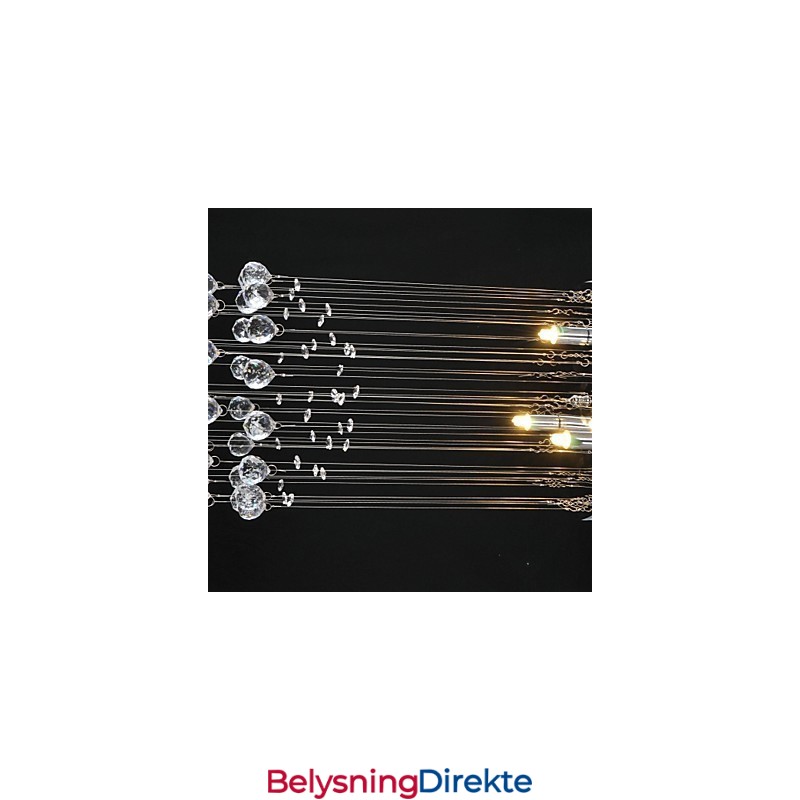 Tradisjonell Klassisk Krystallkrom Metall Innfelt Montering