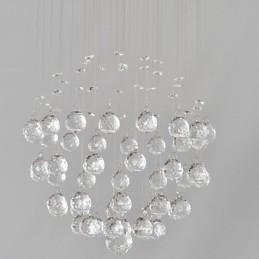 Tradisjonell Klassisk Krystallkrom Metall Innfelt Montering