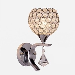 Max Crystal Modern Contemporary Galvanisert Funksjon For Krystall Ambient Light Vegglampe Vegglampe