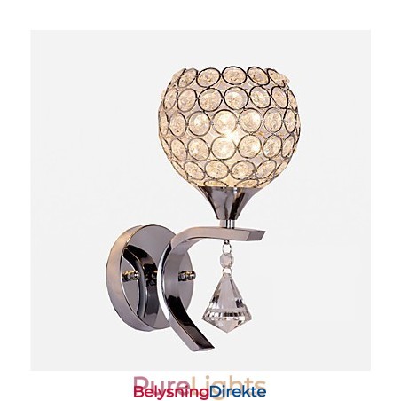 Max Crystal Modern Contemporary Galvanisert Funksjon For Krystall Ambient Light Vegglampe Vegglampe
