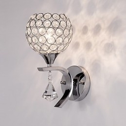 Max Crystal Modern Contemporary Galvanisert Funksjon For Krystall Ambient Light Vegglampe Vegglampe