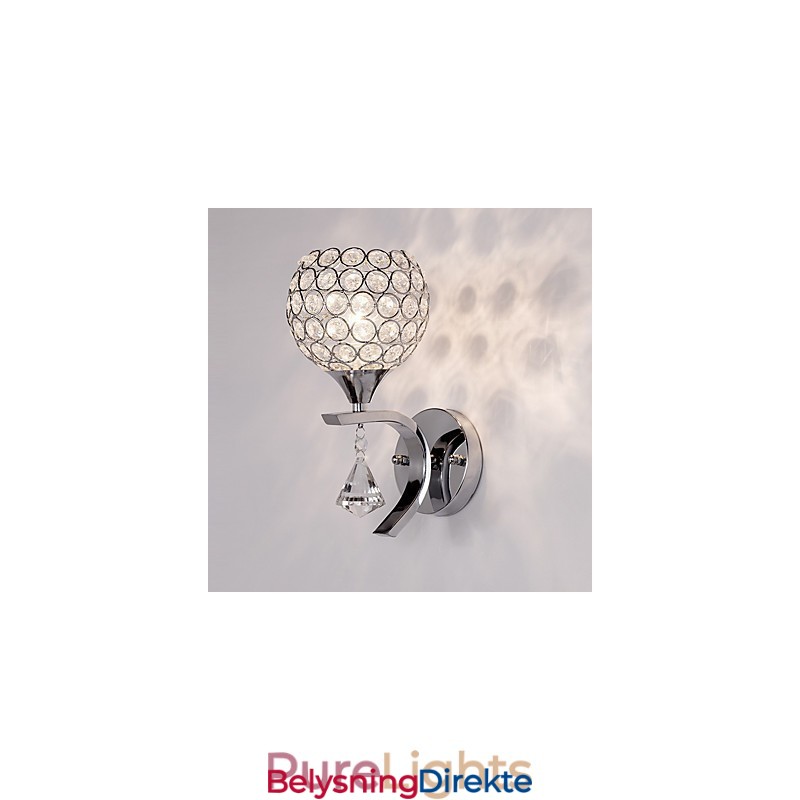 Max Crystal Modern Contemporary Galvanisert Funksjon For Krystall Ambient Light Vegglampe Vegglampe