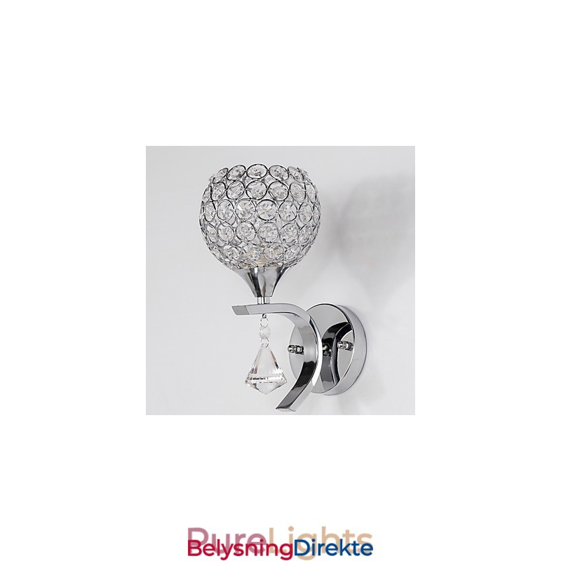 Max Crystal Modern Contemporary Galvanisert Funksjon For Krystall Ambient Light Vegglampe Vegglampe
