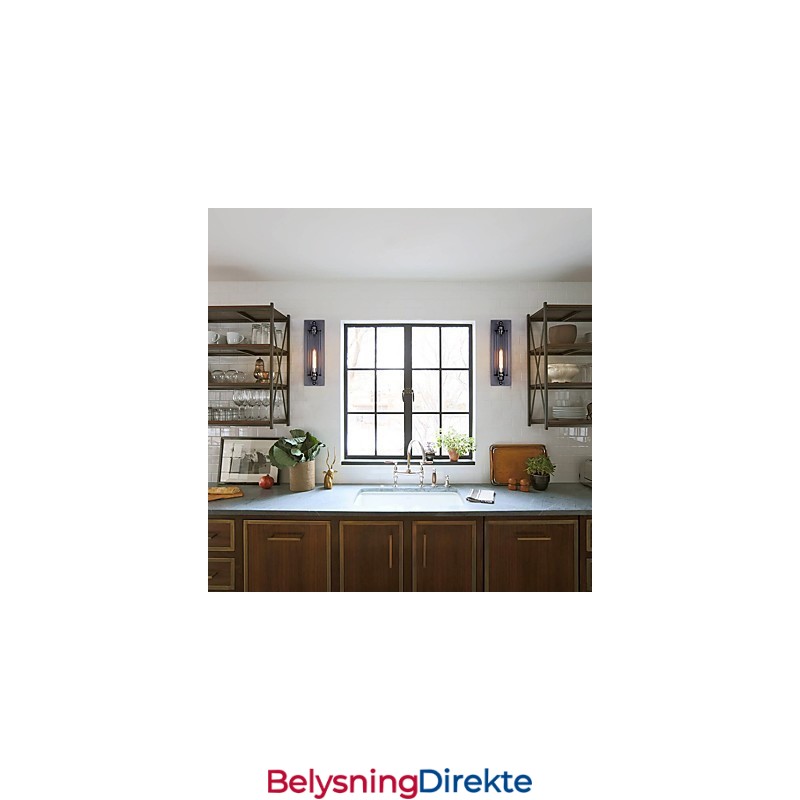 Rustikk Hytte, Landlig Retro Vintage-Maleri, Vegglampe I Ministil Med Omgivende Lys