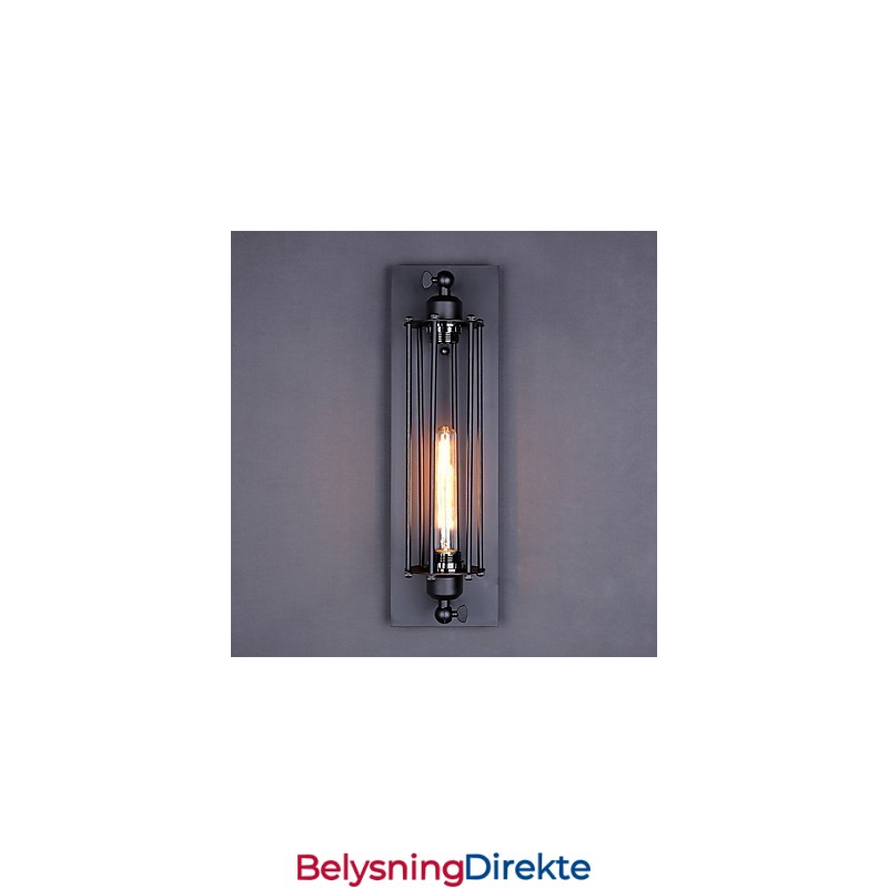 Rustikk Hytte, Landlig Retro Vintage-Maleri, Vegglampe I Ministil Med Omgivende Lys