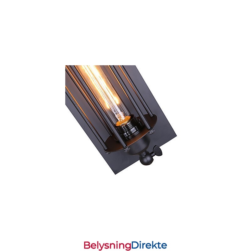 Rustikk Hytte, Landlig Retro Vintage-Maleri, Vegglampe I Ministil Med Omgivende Lys