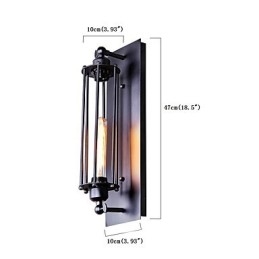 Rustikk Hytte, Landlig Retro Vintage-Maleri, Vegglampe I Ministil Med Omgivende Lys