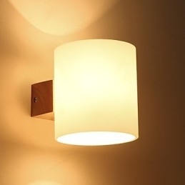 Nyhet Landlig Funksjon For Mini-Stil Øyebeskyttelse Downlight Vegglampe Vegglampe Tømmerved Soverom Nattbordslampe