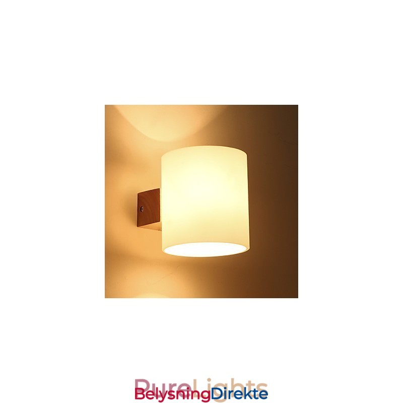 Nyhet Landlig Funksjon For Mini-Stil Øyebeskyttelse Downlight Vegglampe Vegglampe Tømmerved Soverom Nattbordslampe