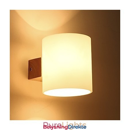 Nyhet Landlig Funksjon For Mini-Stil Øyebeskyttelse Downlight Vegglampe Vegglampe Tømmerved Soverom Nattbordslampe