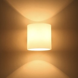 Nyhet Landlig Funksjon For Mini-Stil Øyebeskyttelse Downlight Vegglampe Vegglampe Tømmerved Soverom Nattbordslampe