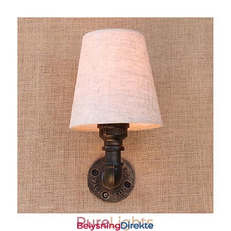 Rustikk Lodge Messingdetalj For Omgivelseslys Vegglampe Vegglampe