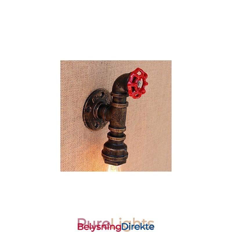 Nostalgi Enkel Vannrør Dekorativ Liten Vegglampe Vegglampe
