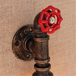 Nostalgi Enkel Vannrør Dekorativ Liten Vegglampe Vegglampe