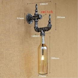 Rustikk Lodge Sølvfarget Vegglampe For Omgivelseslys