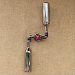 Rustikk Hytte Messingdetalj For Omgivelseslys Vegglampe Vegglampe Blå Røykgrå