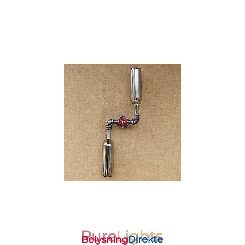 Rustikk Hytte Messingdetalj For Omgivelseslys Vegglampe Vegglampe Blå Røykgrå