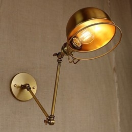 Industriell Retro Europeisk Stil Landsbykarakterbelysning Dekorativ Vegglampe Jernarm