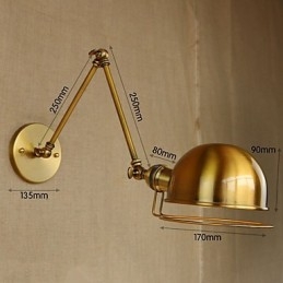 Industriell Retro Europeisk Stil Landsbykarakterbelysning Dekorativ Vegglampe Jernarm