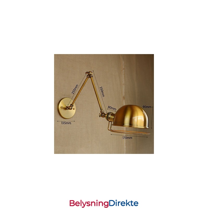 Industriell Retro Europeisk Stil Landsbykarakterbelysning Dekorativ Vegglampe Jernarm