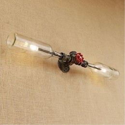 Retro Industri Vind Designer Vannflaskelampe Vegglampe Grå