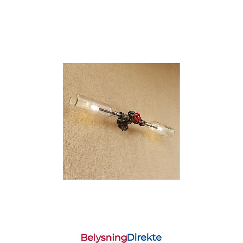 Retro Industri Vind Designer Vannflaskelampe Vegglampe Grå