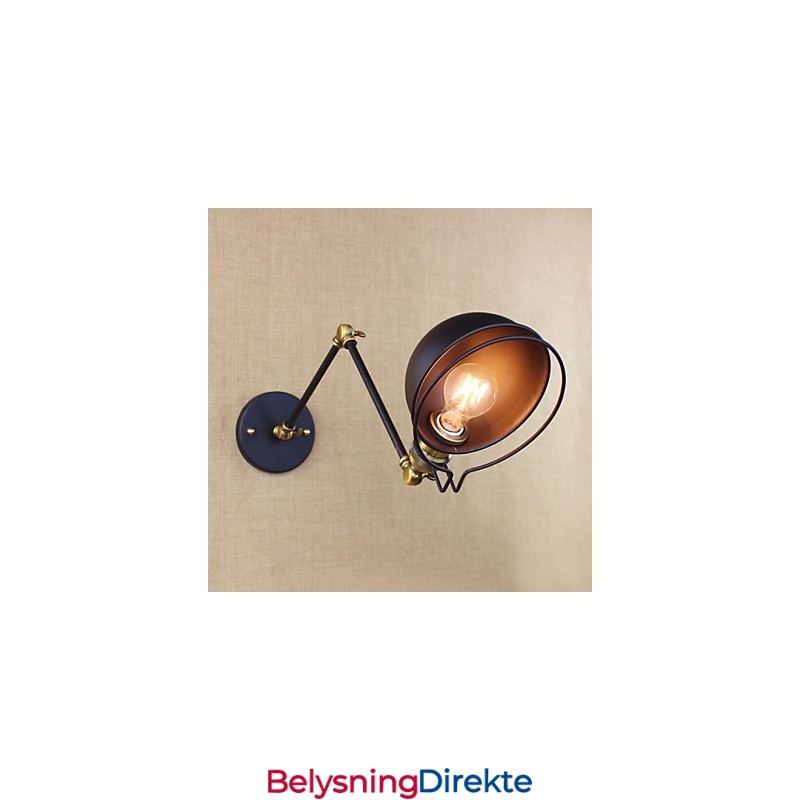 Industriell Retro Europeisk Stil Landsbykarakterbelysning Dekorativ Vegglampe Jernarm