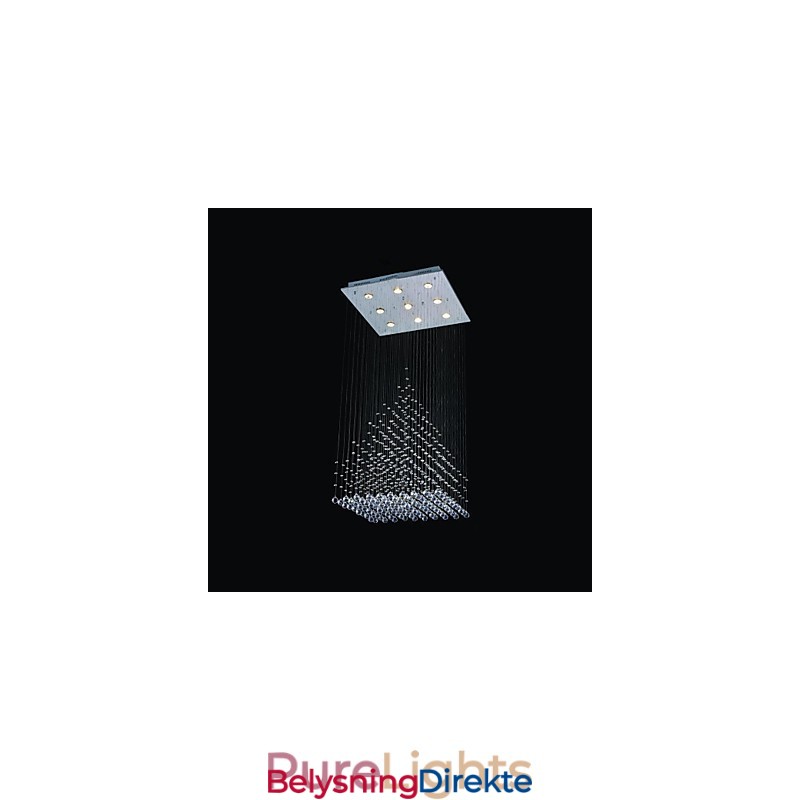 Moderne Samtids Krystall Krom Metall Innfelt Montering