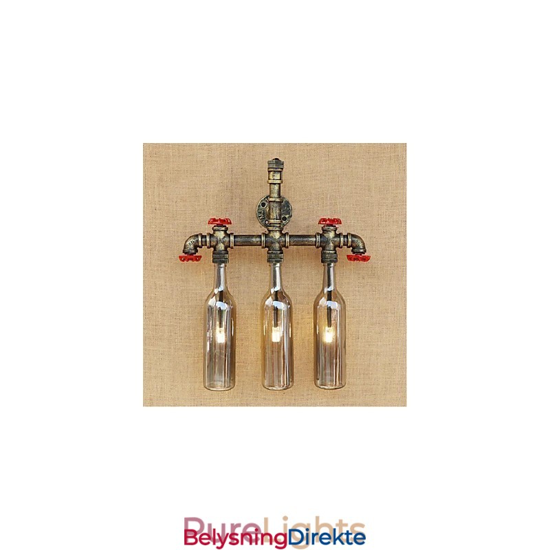 Vegglampe Med Vannflaske, Grå