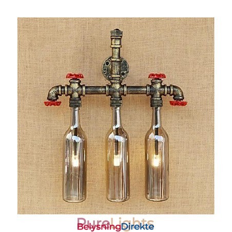 Vegglampe Med Vannflaske, Grå