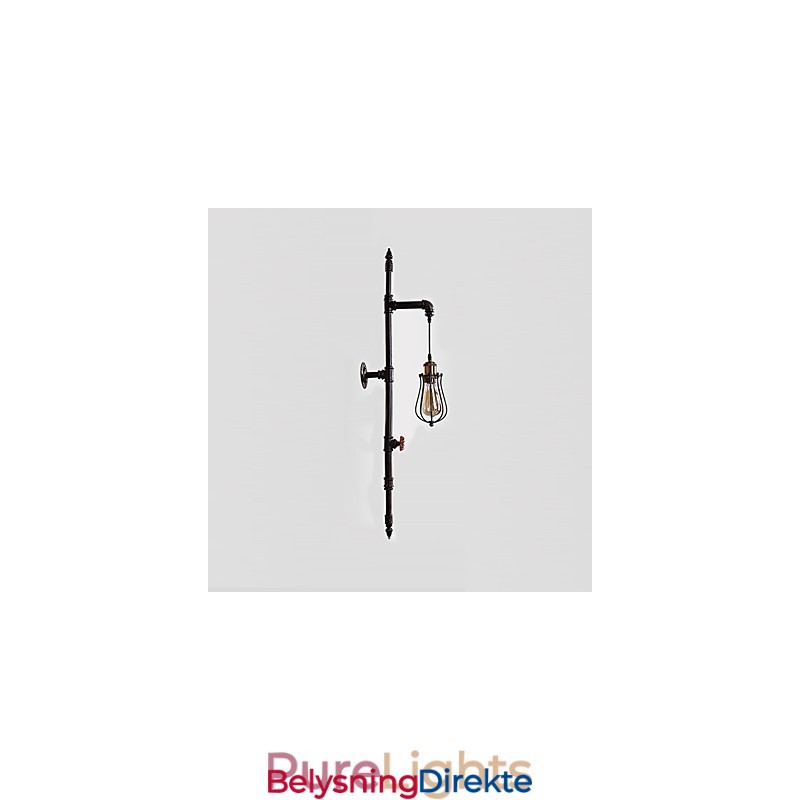 Retro Industrielle Rørvegglamper Enkel Loft Svart Fuglebur Metall Stue Spisestue Kjøkken Bar Kafé Dekorasjonsbelysning