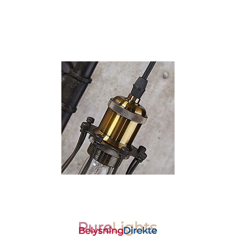 Retro Industrielle Rørvegglamper Enkel Loft Svart Fuglebur Metall Stue Spisestue Kjøkken Bar Kafé Dekorasjonsbelysning