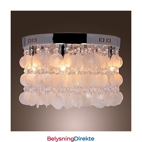 Moderne Samtids Krystall Mini Stil Krom Innfelt Montering