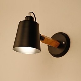 Vintage Tre Art Deco Metall Metall Rustikk Vegglampe Stue Spisestue Gang Vegglampe Svart Hvit Valgfritt