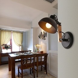 Vintage Tre Art Deco Metall Metall Rustikk Vegglampe Stue Spisestue Gang Vegglampe Svart Hvit Valgfritt