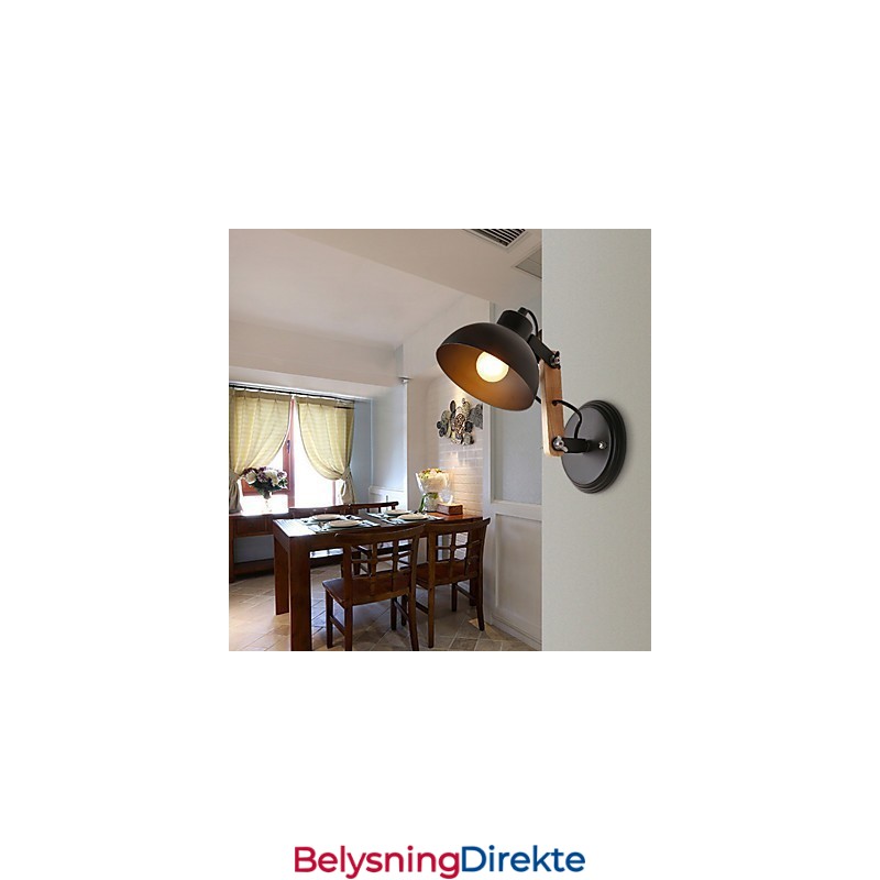 Vintage Tre Art Deco Metall Metall Rustikk Vegglampe Stue Spisestue Gang Vegglampe Svart Hvit Valgfritt