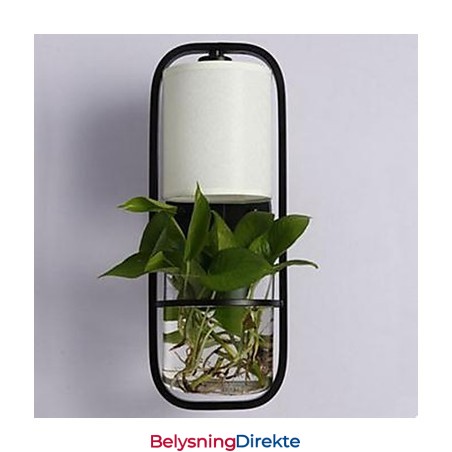 Moderne Jern Kreativ Potteplante Glassvegglampe