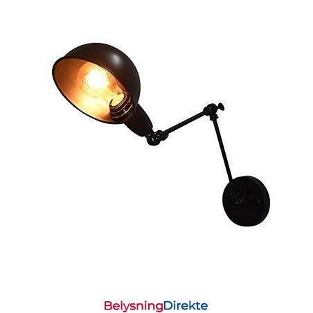 Jernvegglampe Sammenleggbar Svart Enkel Retro Vegglampe Enkelthodet Dekorativ Vegglampe Europeisk Stil