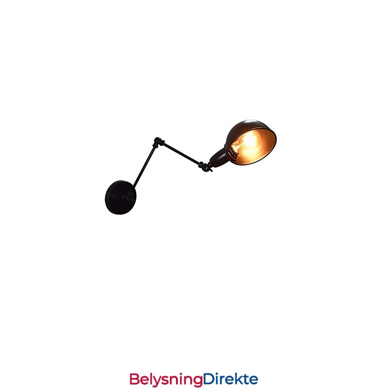 Jernvegglampe Sammenleggbar Svart Enkel Retro Vegglampe Enkelthodet Dekorativ Vegglampe Europeisk Stil