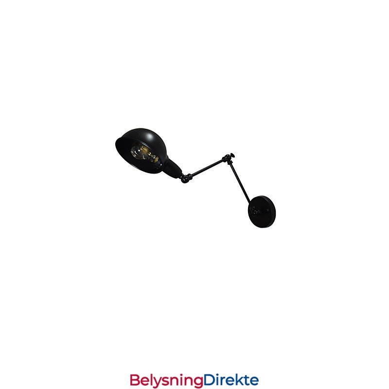 Jernvegglampe Sammenleggbar Svart Enkel Retro Vegglampe Enkelthodet Dekorativ Vegglampe Europeisk Stil