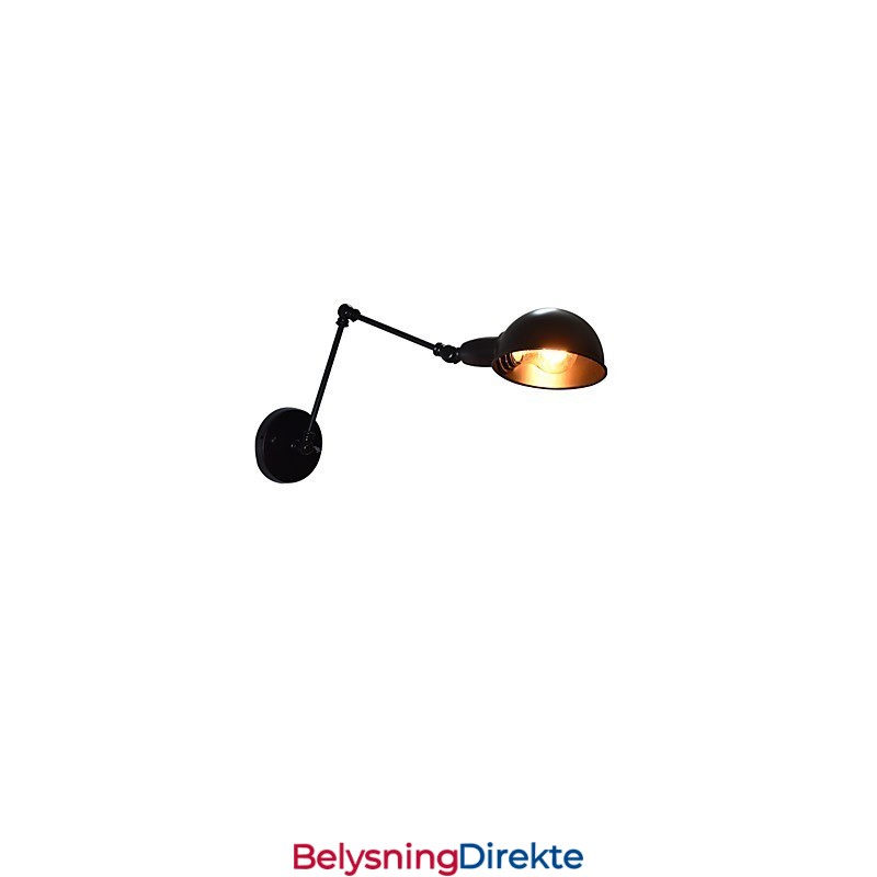 Jernvegglampe Sammenleggbar Svart Enkel Retro Vegglampe Enkelthodet Dekorativ Vegglampe Europeisk Stil