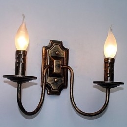 Retro Enkel Vegglampe Korridor Entré Dobbel Hodelampe Soverom Stue Vegglampe Belysning