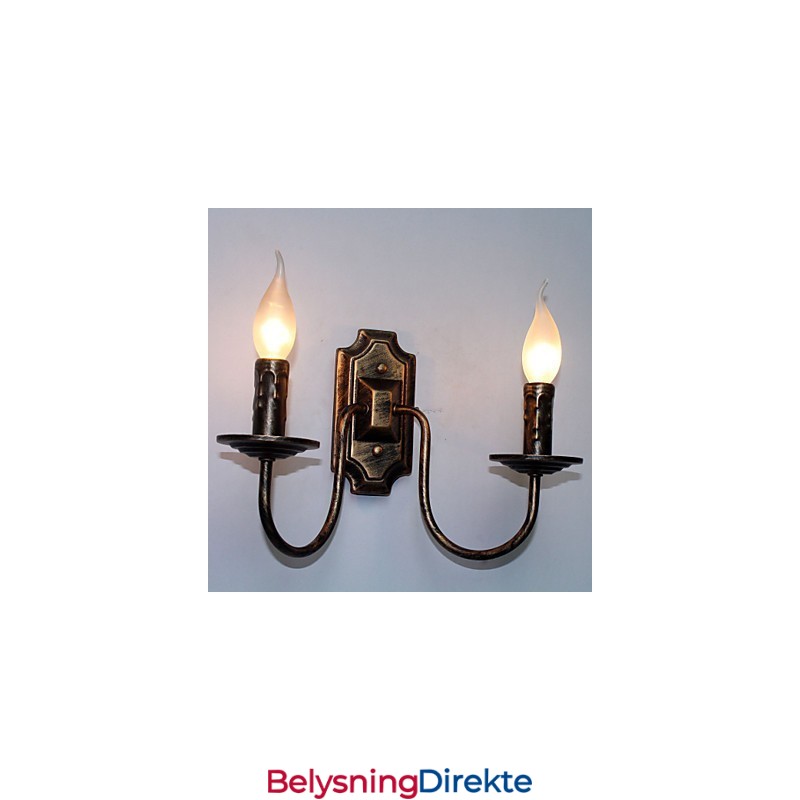 Retro Enkel Vegglampe Korridor Entré Dobbel Hodelampe Soverom Stue Vegglampe Belysning