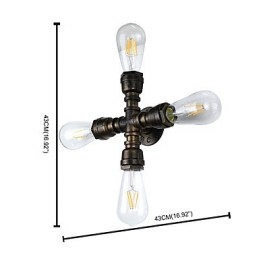 Rustikk Hytte Tradisjonell Klassisk Antikk Messing Vegglampe Vegglampe