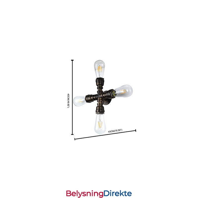 Rustikk Hytte Tradisjonell Klassisk Antikk Messing Vegglampe Vegglampe